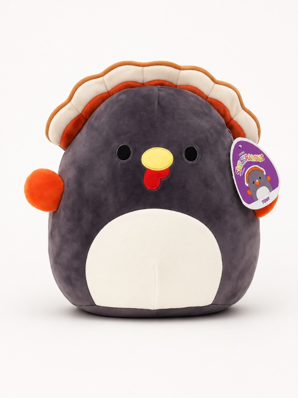 KELLYTOY‎ SQUISHMALLOWS Gray 16” Terry Turkey Plush 2021 Thanksgiving OS